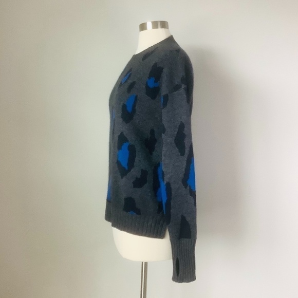 Athleta Wool Cashmere Leopard Crew Sweater MSRP$ 228 - Picture 8 of 16